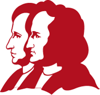 The Main logo, featuring Jacob and Wilhelm Grimm