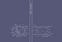 a blue-green sleeve with whit line drawings