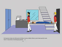 paramedics carry out an unconscious man