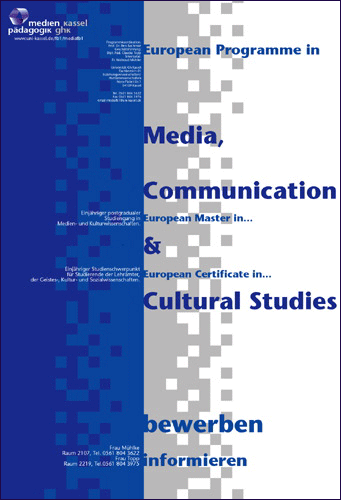 a white-blue divided poster with only typography and pixel effects