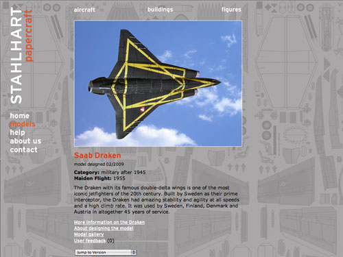 a grey page with one big picture of a plane