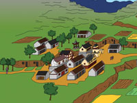 A small chinese village