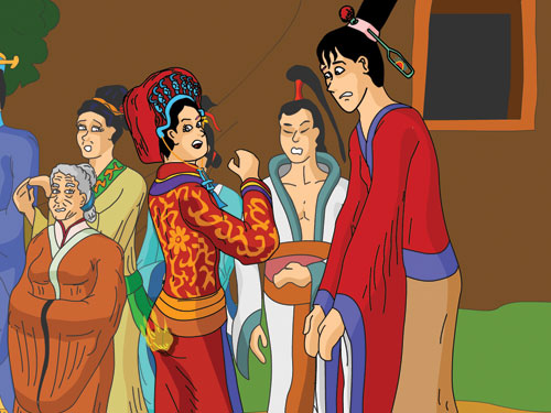 A girl in wedding dress has her behind on fire