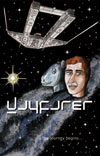 The first poster for wayfarer showing the ship with Captain Trajev and First Officer Commander Buldidup